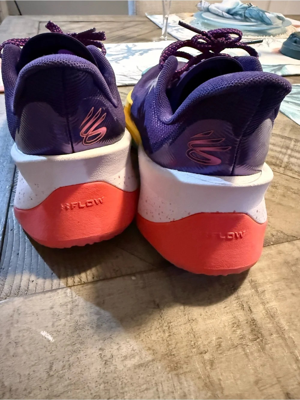Curry Purple Multi-Color Athletic Sneakers